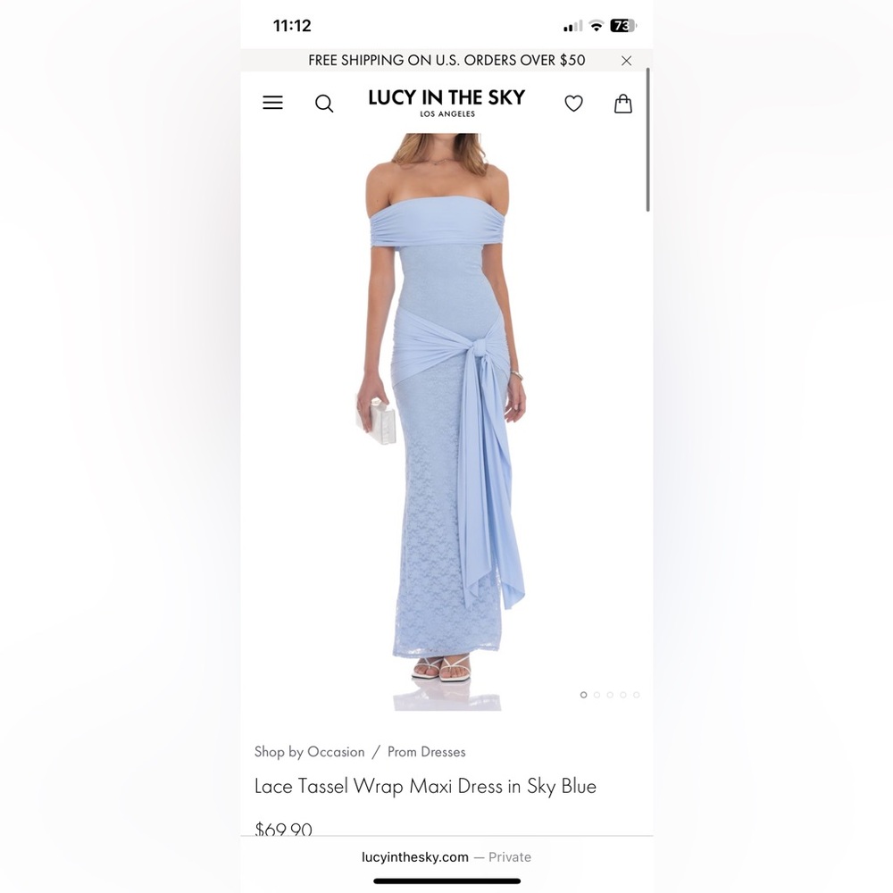 Lucy in the Sky Light Blue Lace Dress